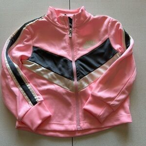 Nike Kids Pink Jacket with Black and White Accents